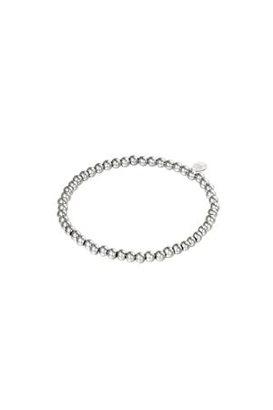 Bracelet Perles Midi Argent Acier Inoxydable-4MM h5 