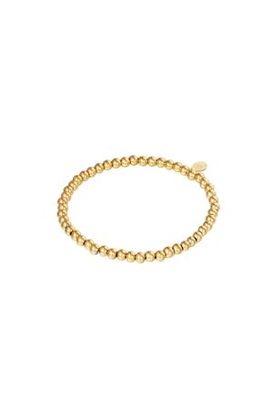 Bracelet Midi Beads Gold Stainless Steel-4MM h5 