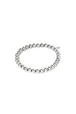 Zilver / Armband Big Beads Zilver Stainless Steel-6MM Afbeelding2