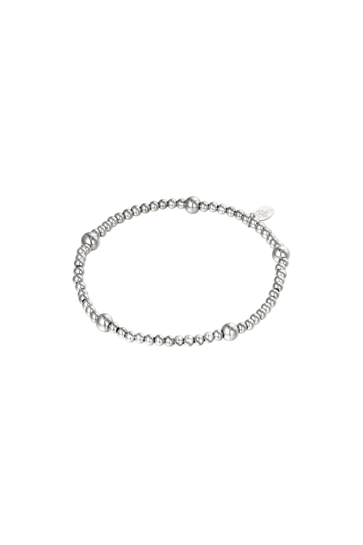 Silver / Bracciale Perline Silver Stainless Steel Immagine2
