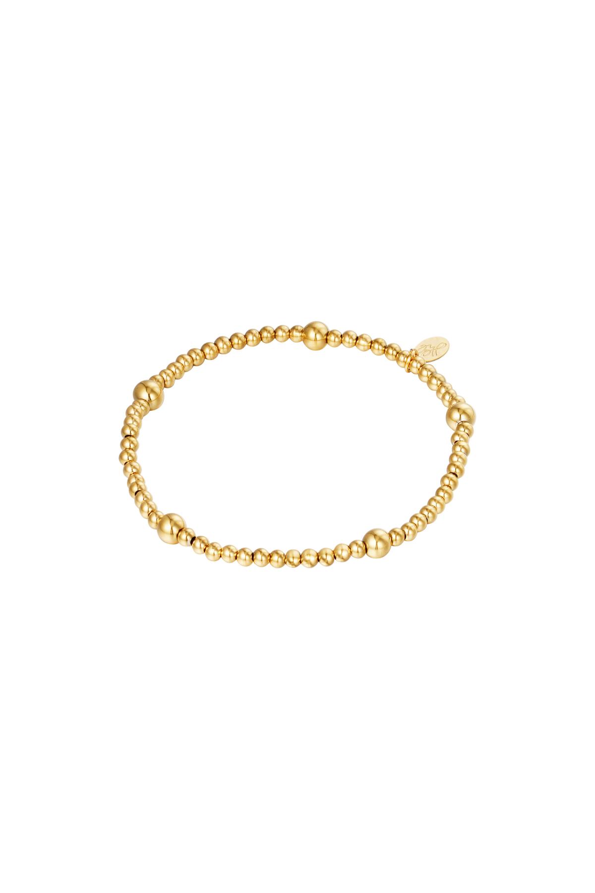Bracciale Perline Gold Stainless Steel