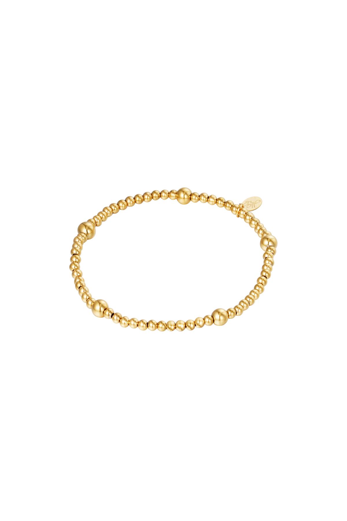 Bracelet Beady Gold Color Stainless Steel 2