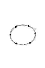 Silber / Armband Diamond Beads Silber Edelstahl 