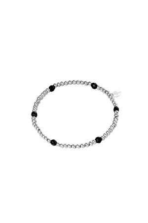 Bracelet Diamond Beads Silver Stainless Steel h5 