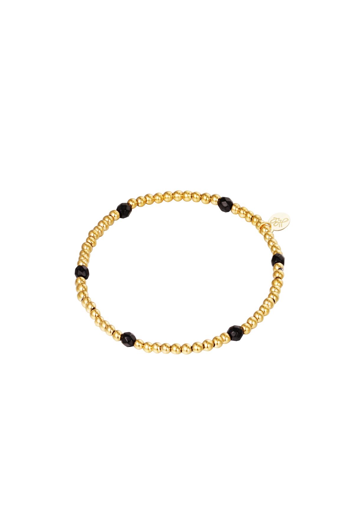 Bracelet Diamond Beads Gold Stainless Steel h5 