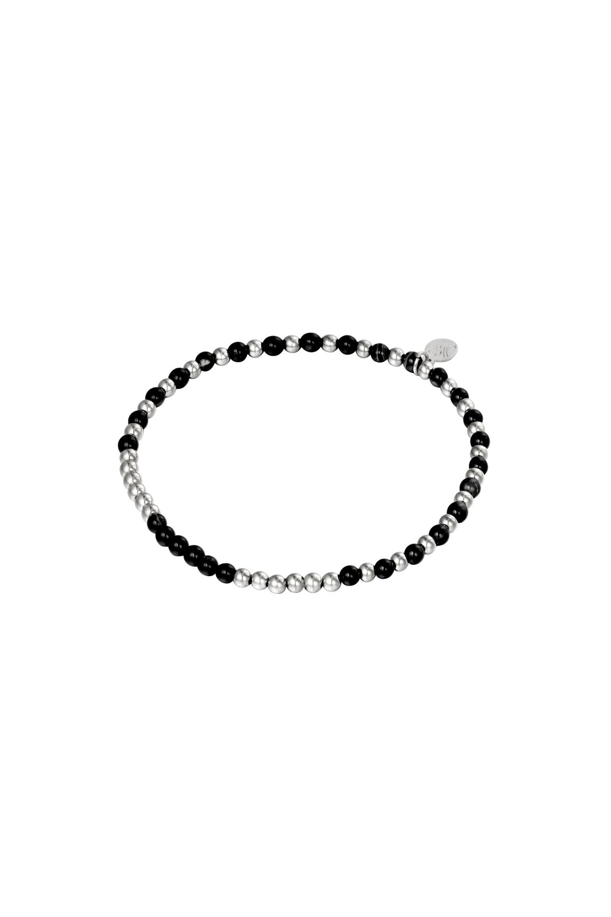Bracelet Beads Spheres Silver Stainless Steel