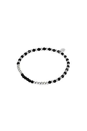 Bracelet Perles Sphères Argenté Acier inoxydable h5 
