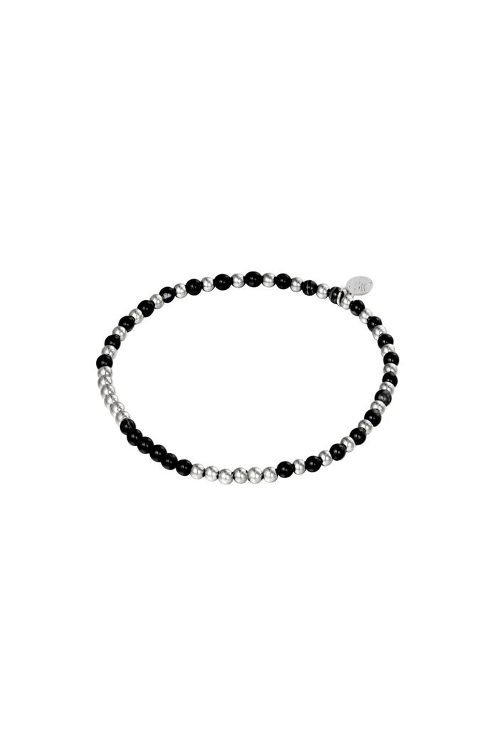 Bracelet Perles Sphères Argenté Acier inoxydable 