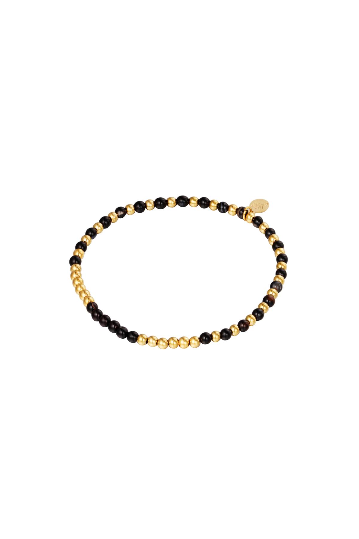 Bracelet Beads Spheres Gold Stainless Steel