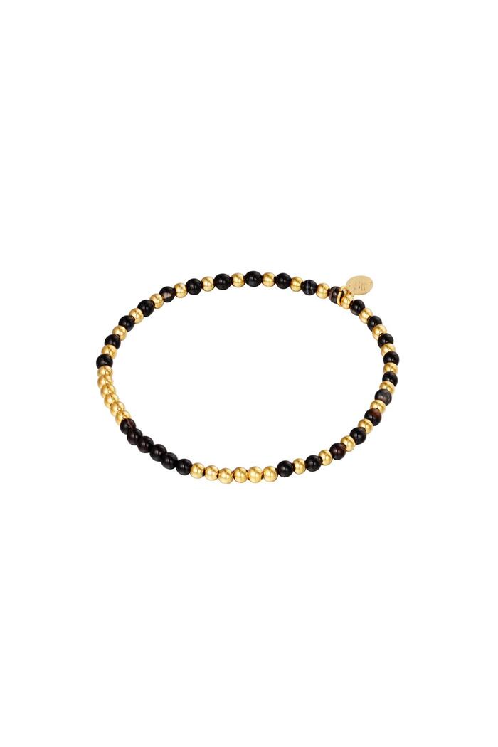 Bracelet Beads Spheres Gold Stainless Steel 