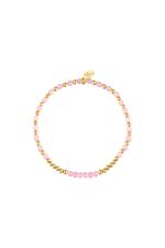 Pink & Gold / Armband Beads Spheres Pink & Gold Stainless Steel Afbeelding2