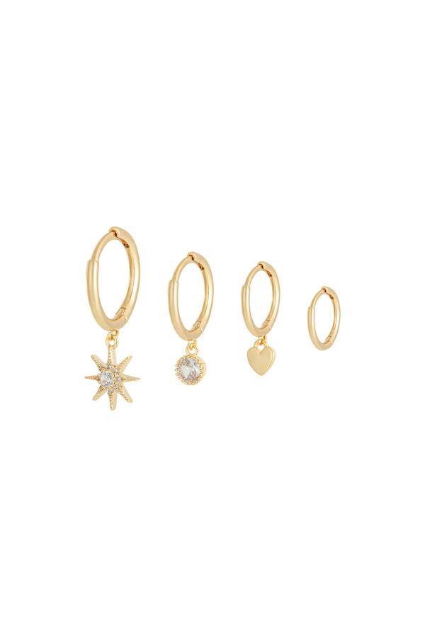 Earrings Set Sparkle Away Gold Copper