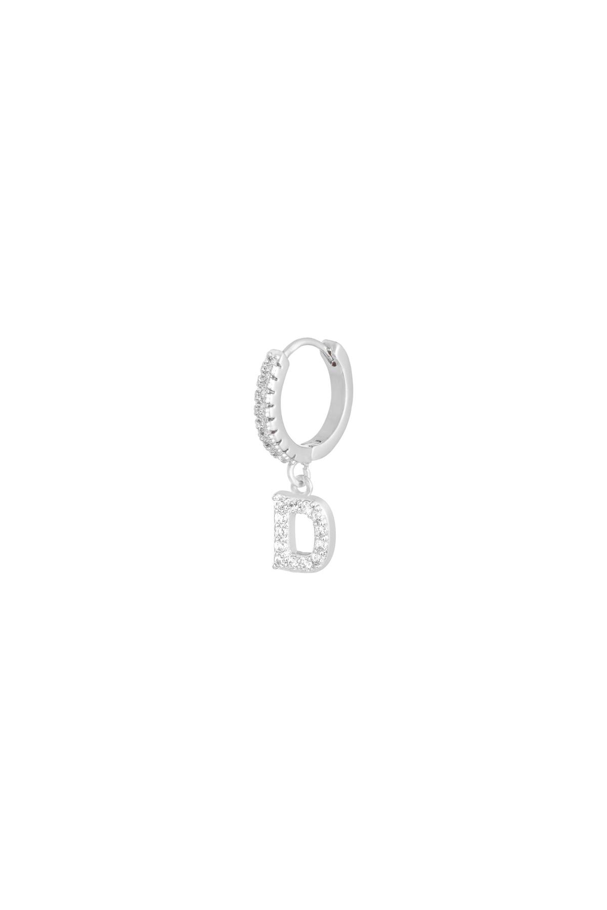 Earrings Letter D Silver Copper h5 