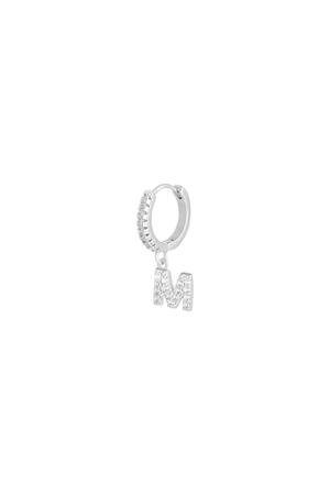 Earrings Letter M Silver Copper h5 