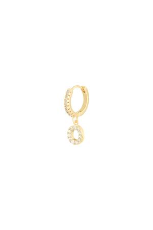 Earrings Letter O Gold Copper h5 