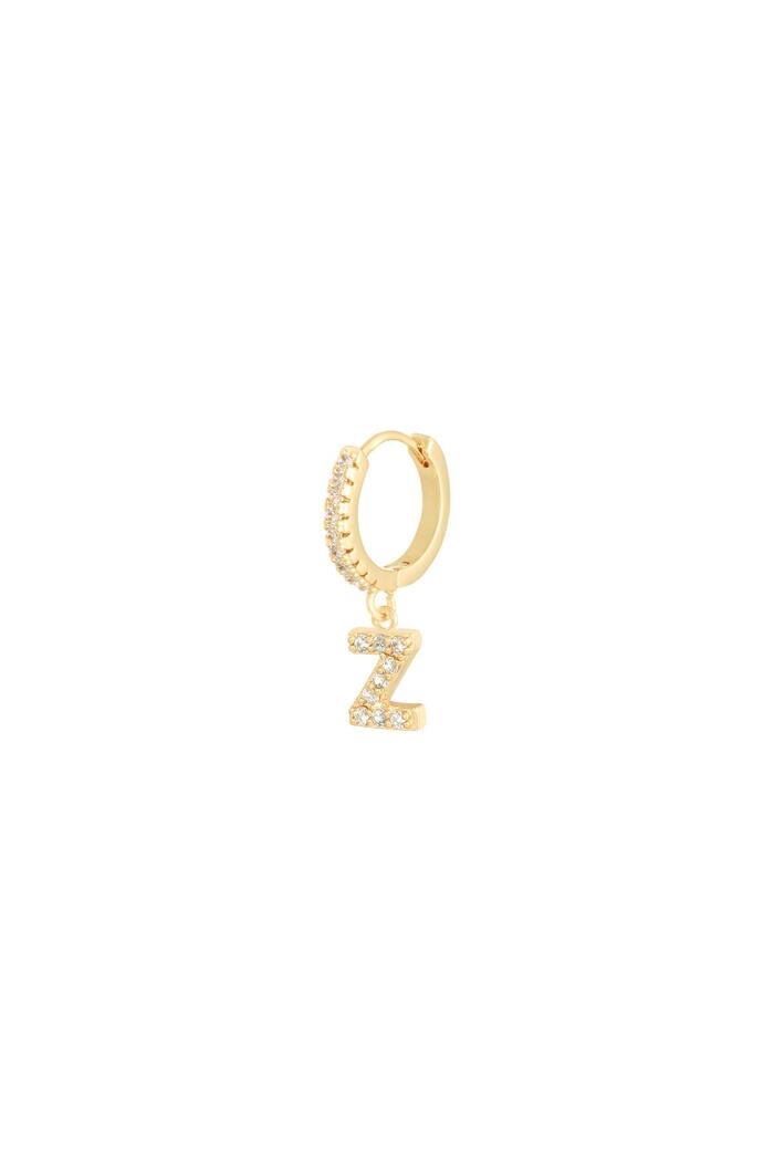 Earrings Letter Z Gold Copper 