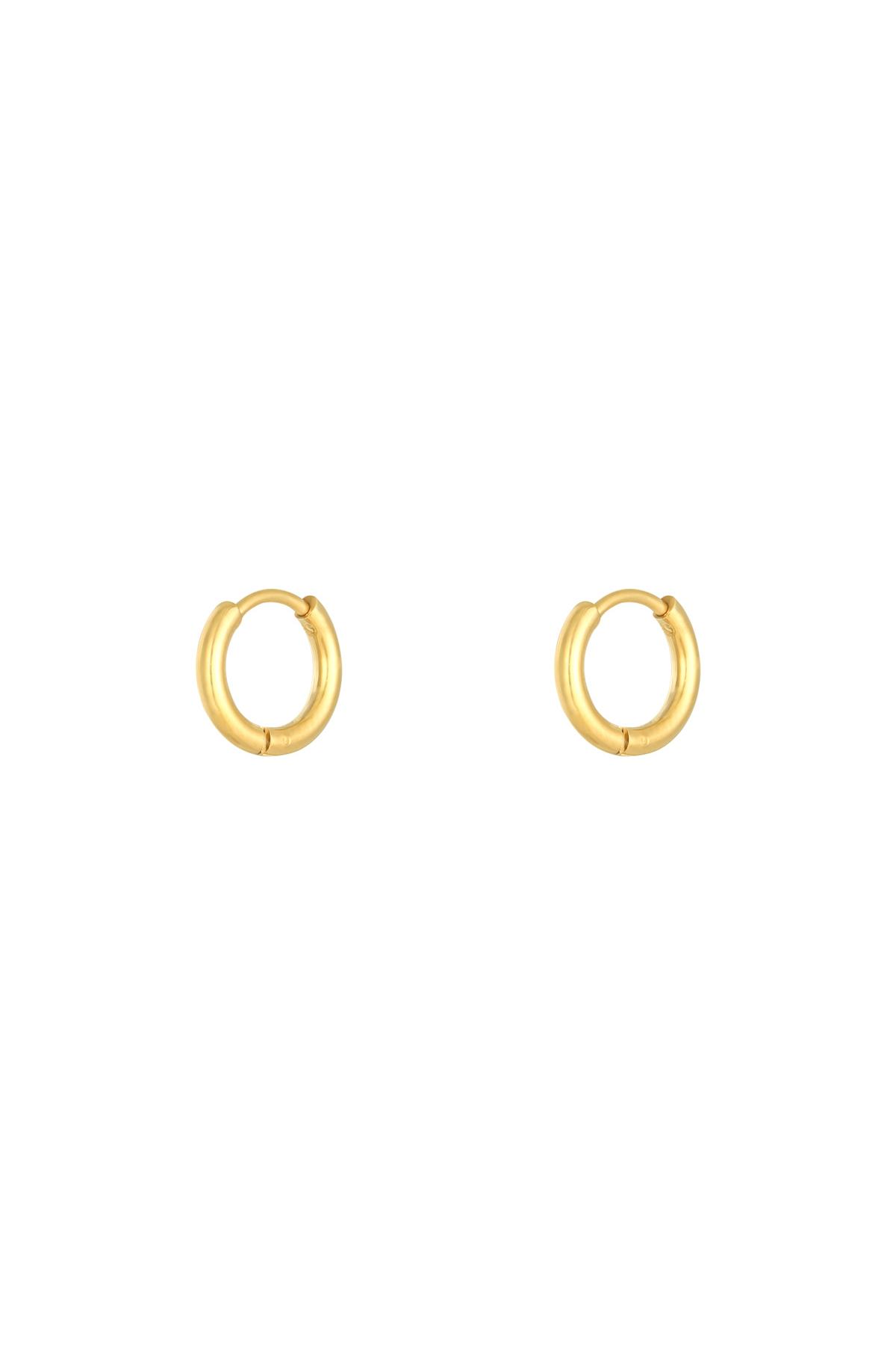 Earrings Little Hoops 1,2cm Gold Color Stainless Steel 2