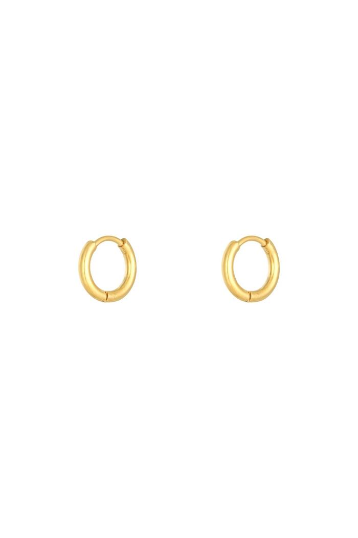 Earrings Little Hoops 1,2cm Gold Stainless Steel 