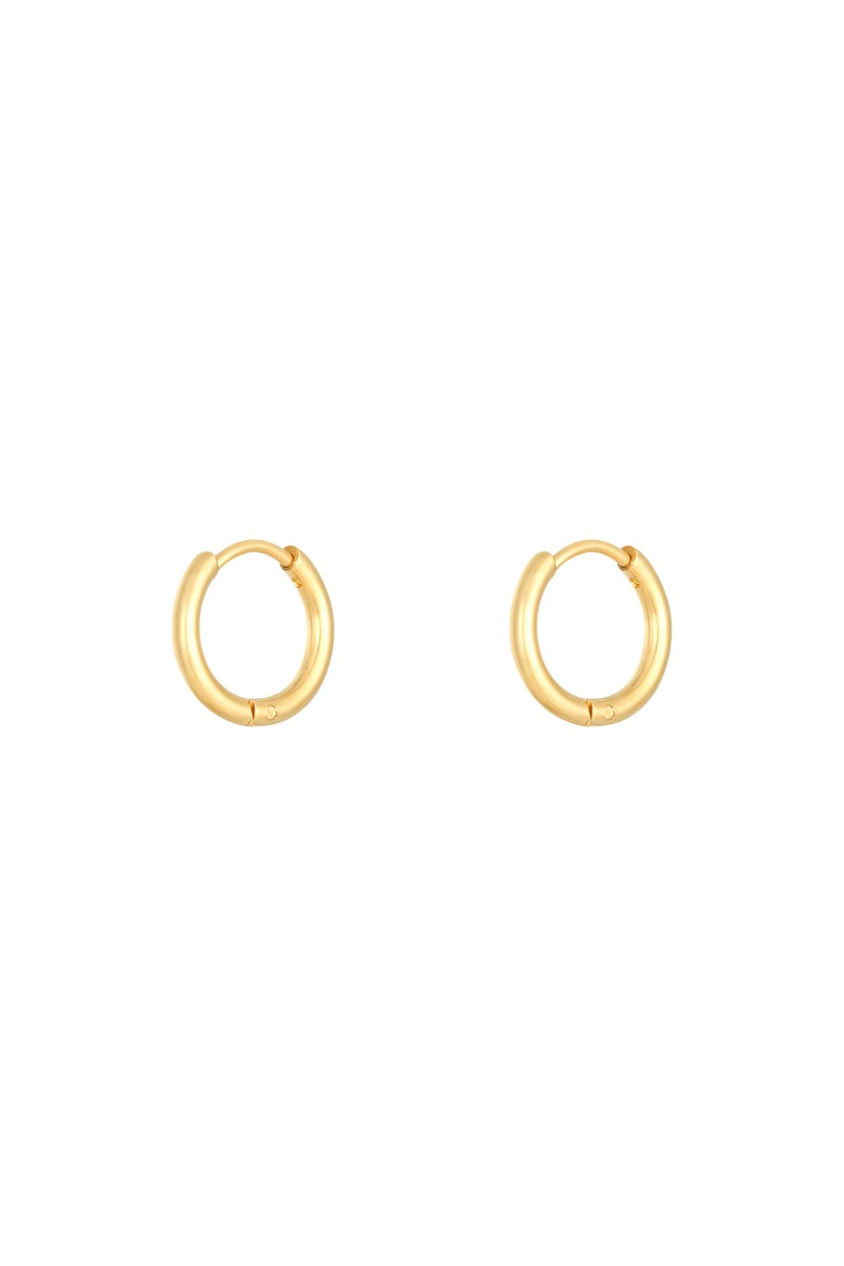 Earrings Little Hoops 1.4cm Gold Stainless Steel