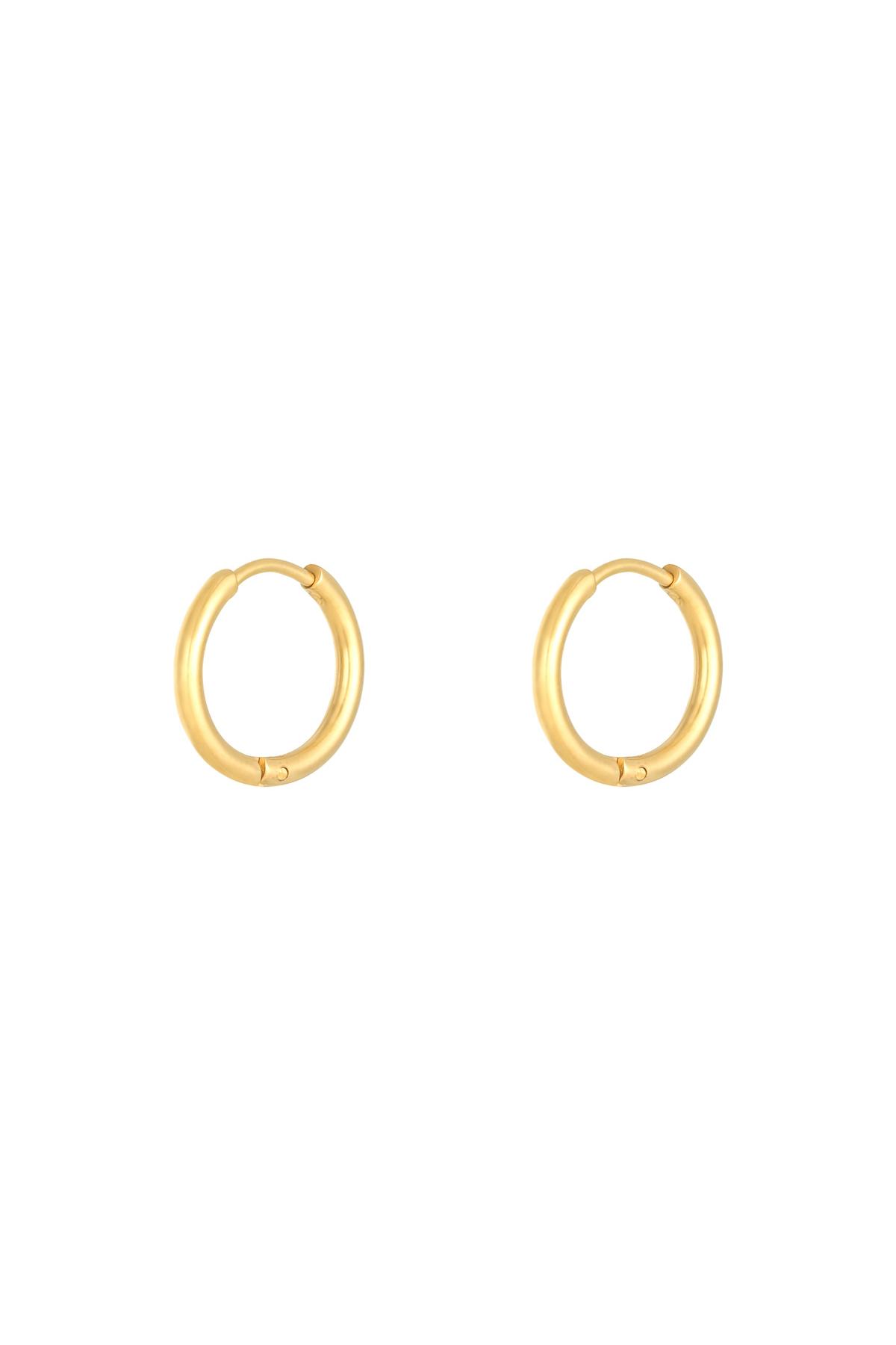 Earrings Little Hoops 1,6cm Gold Stainless Steel h5 