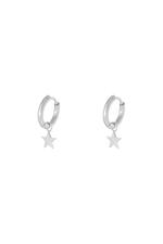 Silver / Earrings Star Silver Stainless Steel 