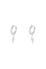Silver / Earrings Bolt Silver Stainless Steel Picture2