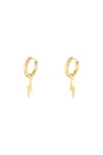 Gold / Earrings Bolt Gold Stainless Steel Picture2