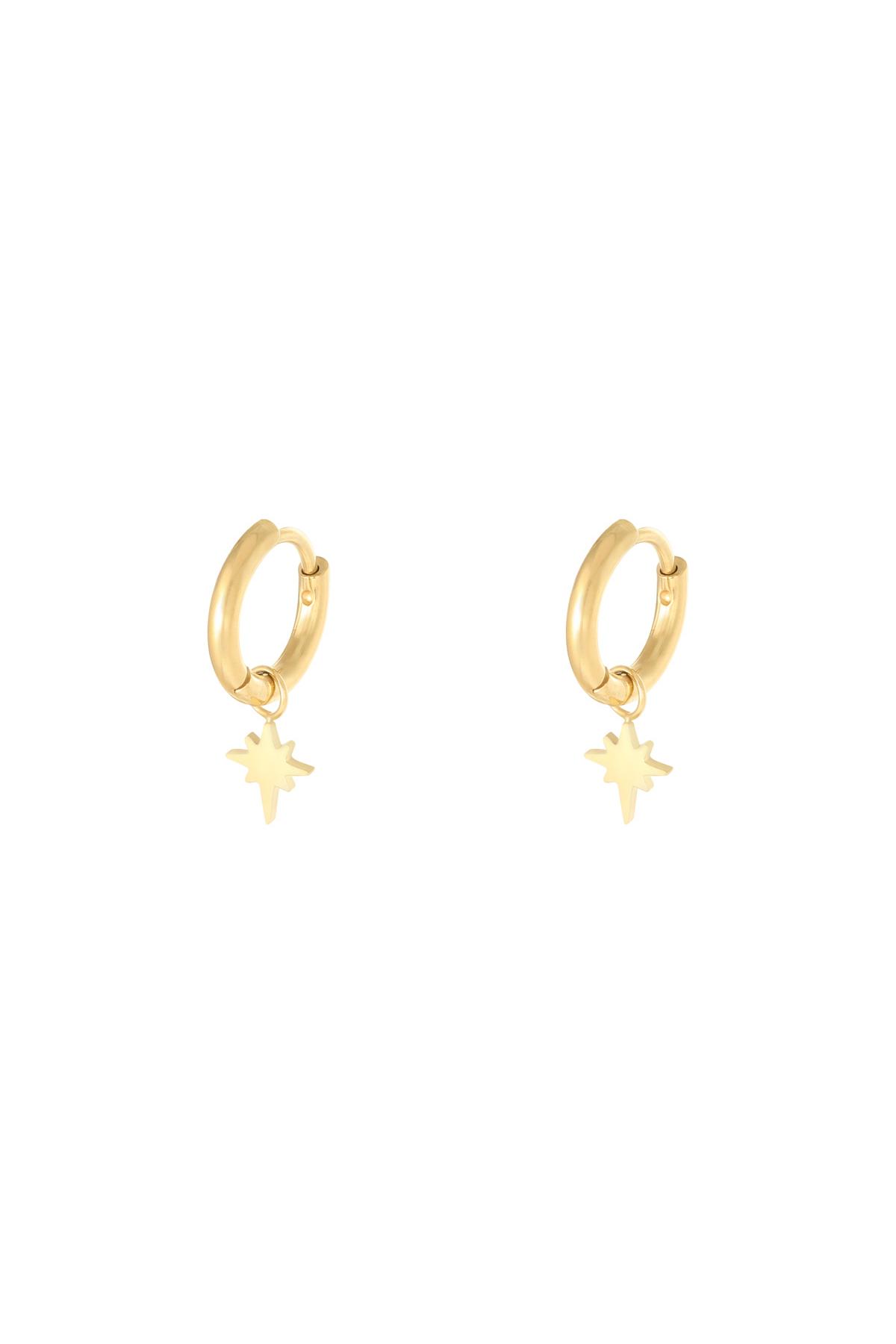 Earrings Spark Gold Color Stainless Steel 2