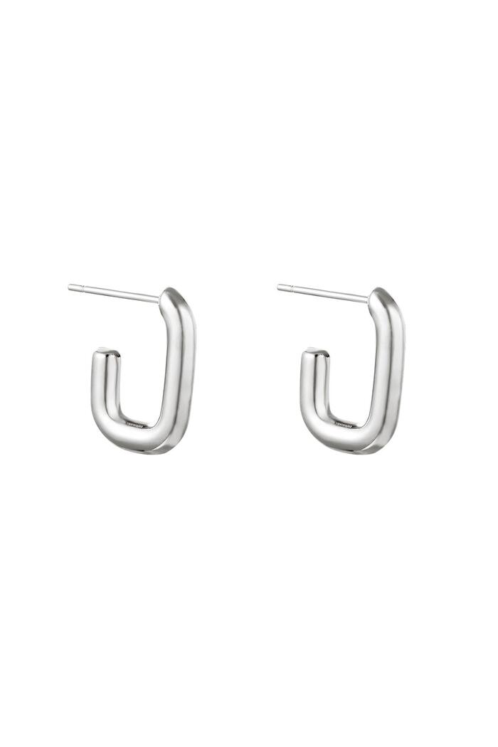 Earrings Shimmer Small Silver Stainless Steel 