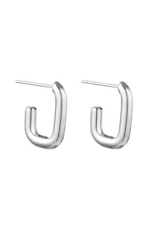 Earrings Shimmer Large Silver Stainless Steel h5 