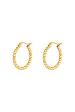 Gold / Earrings Hoops Spheres 22 mm Gold Stainless Steel 