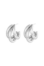 Silver / Earrings Olympic Silver Stainless Steel 