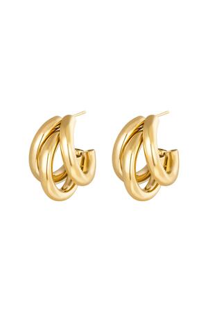 Earrings Olympic Gold Stainless Steel h5 