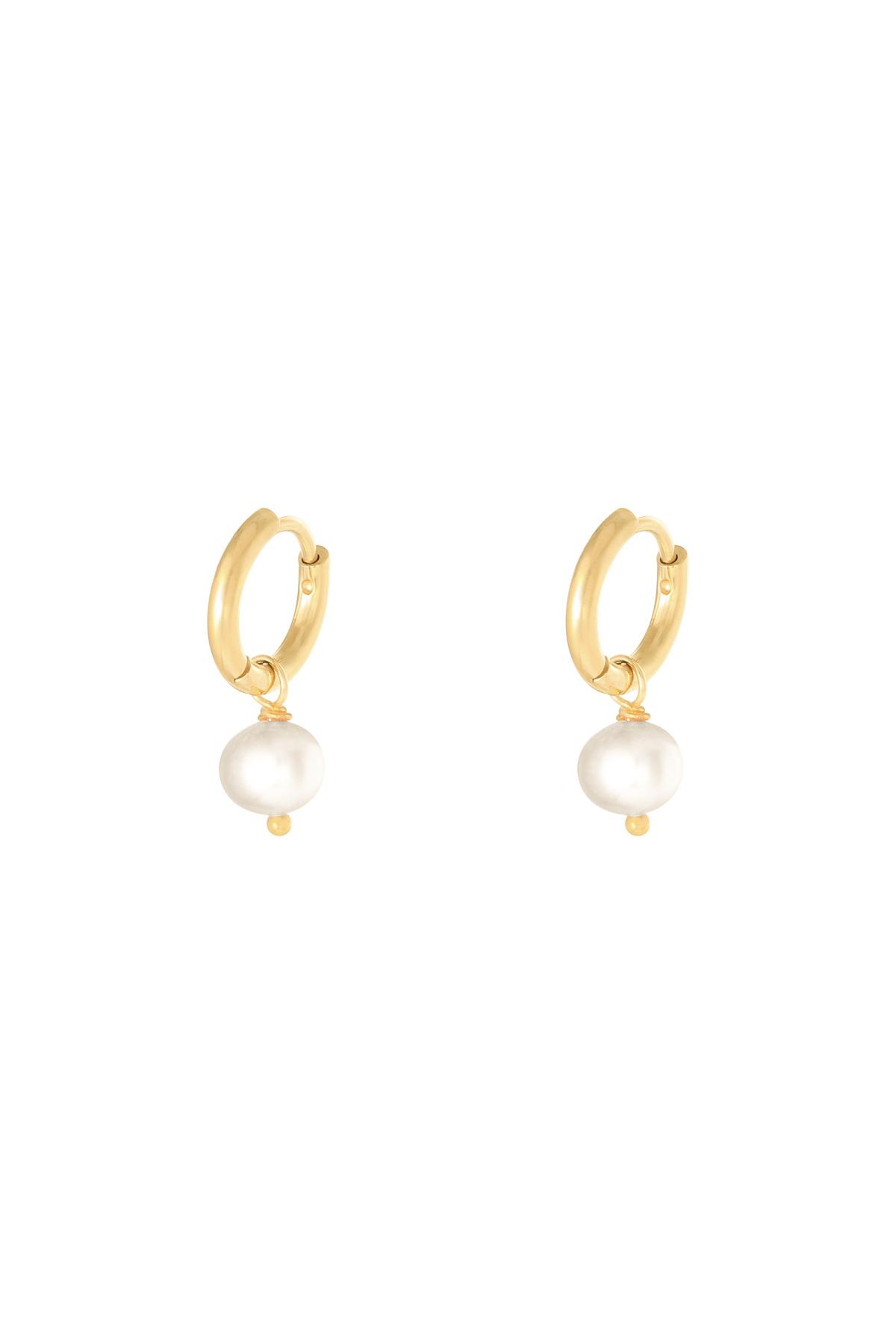 Boucles d'oreilles Pearl Of The Sea Blanc Acier inoxydable