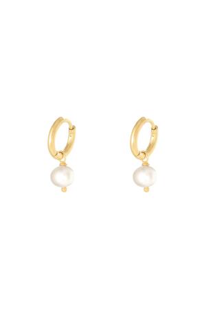 Earrings Pearl Of The Sea White Stainless Steel h5 