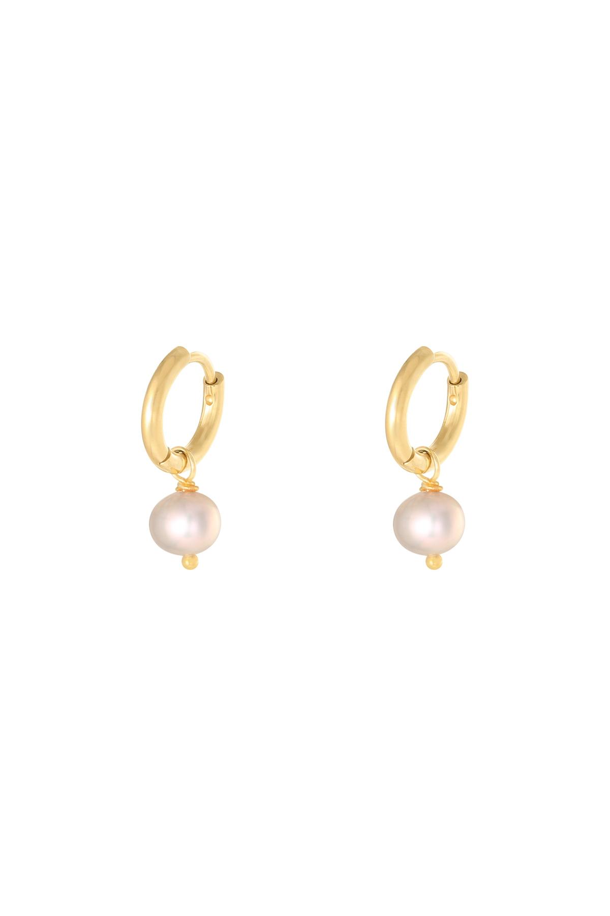Boucles d'oreilles Pearl Of The Sea Rose Acier inoxydable 