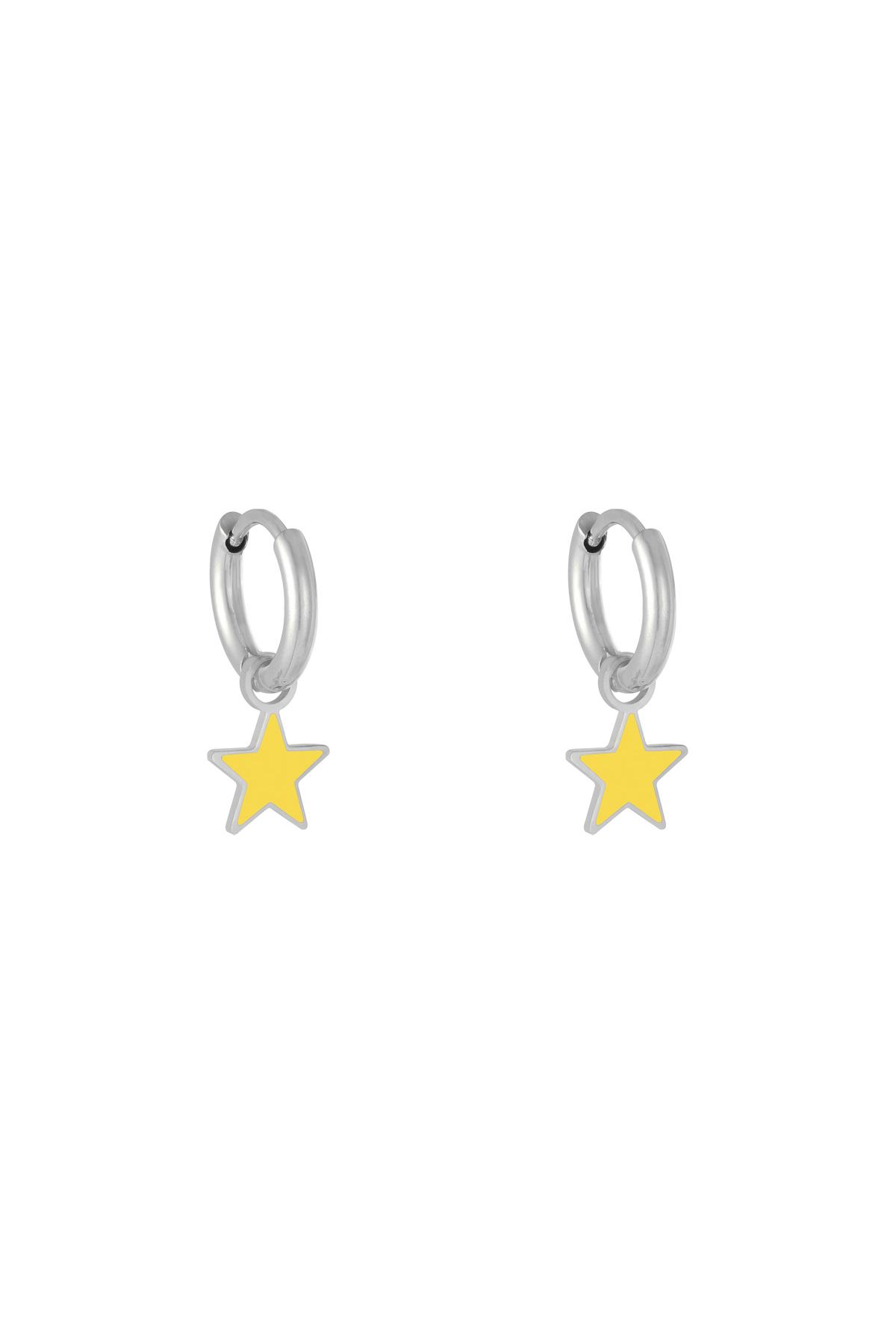 Earrings Pastel Star Yellow Stainless Steel h5 