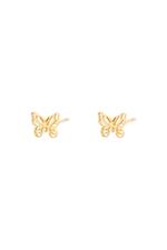 Gold / Earrings Little Butterfly Gold Stainless Steel Immagine2
