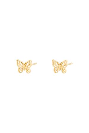 Pendientes Little Butterfly Oro Acero inoxidable h5 
