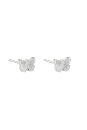 Earrings Fly Silver Stainless Steel h5 