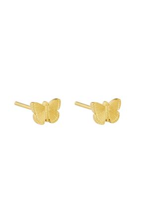 Earrings Fly Gold Stainless Steel h5 