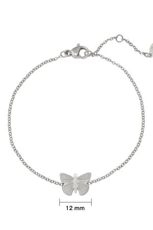 Bracelet Butterfly Silver Stainless Steel h5 Picture2
