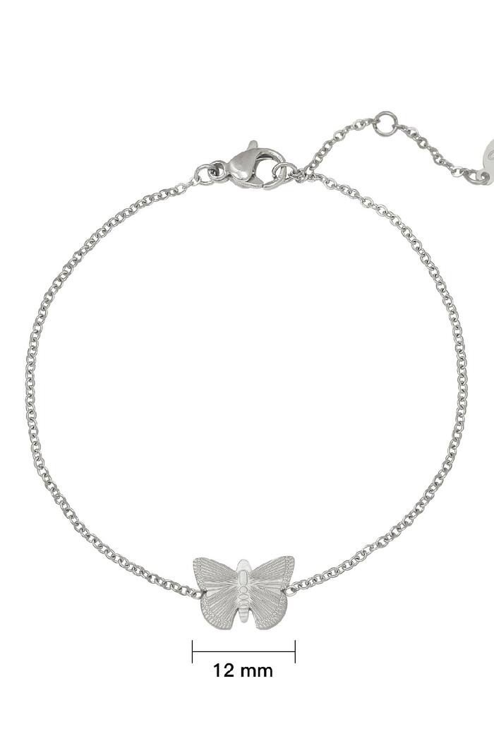 Bracelet Butterfly Silver Stainless Steel Immagine2