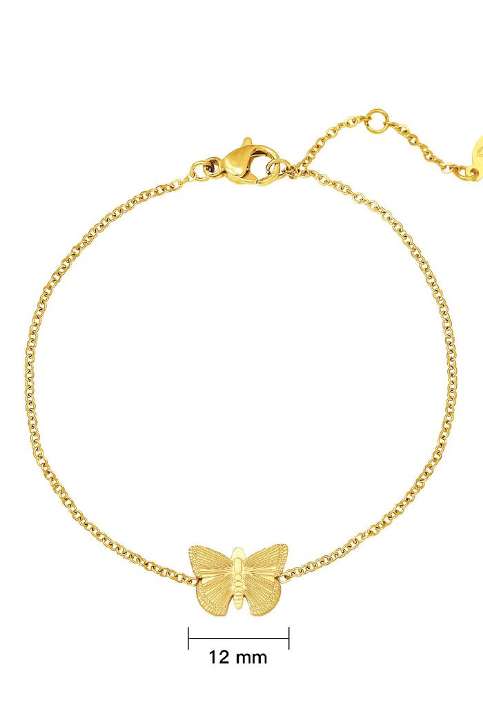 Bracelet Butterfly Gold Stainless Steel Picture2