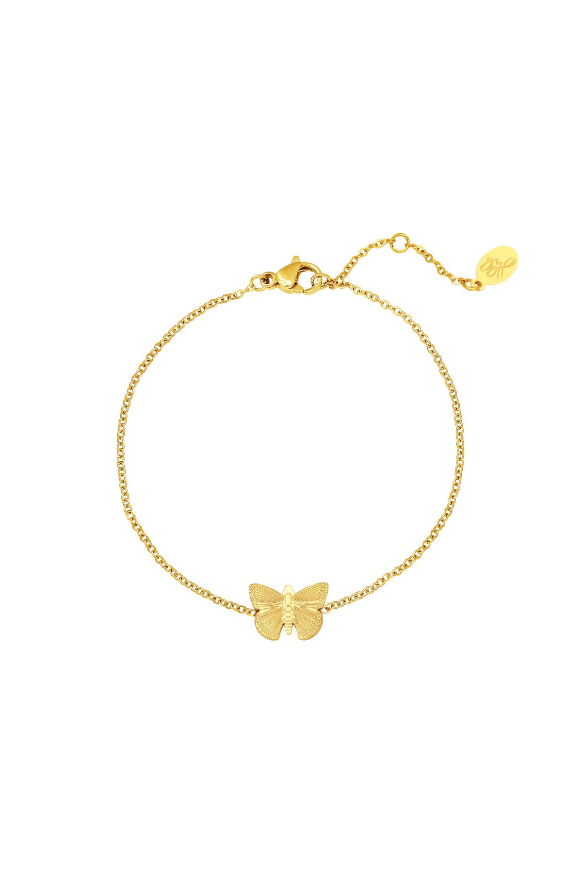 Bracelet Butterfly Gold Stainless Steel