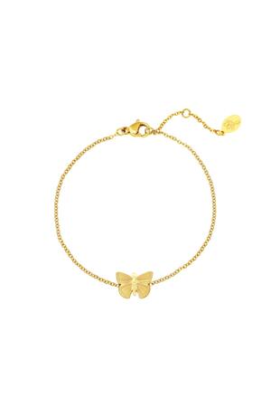 Armband Butterfly Goud Stainless Steel h5 