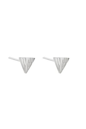 Earrings Animal Triangle Silver Stainless Steel h5 