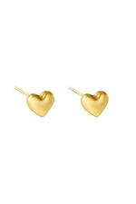 Gold / Earrings Bold Heart Gold Stainless Steel Picture2