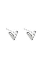 Silver / Earrings Think V Silver Stainless Steel Picture2