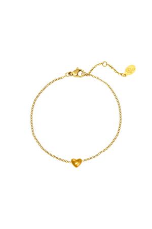 Armband Always in my Heart Gold Edelstahl h5 